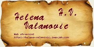 Helena Valanović vizit kartica